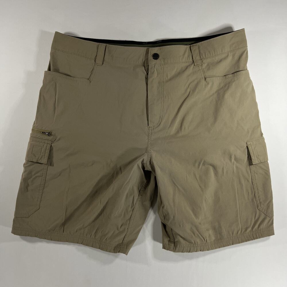 ORVIS Shorts Mens Size 40 Beige 10" Inseam Casual Cargo Performance Tech